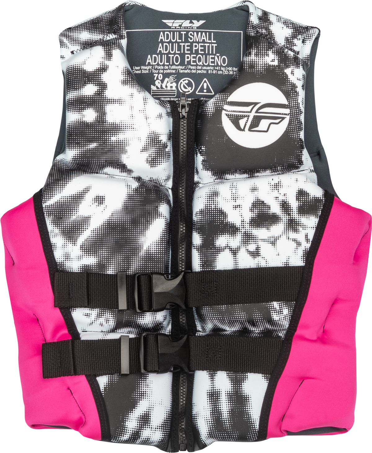 Wmn&#39;s Neoprene Flotation Vest Neon Pink/White/Black Lg