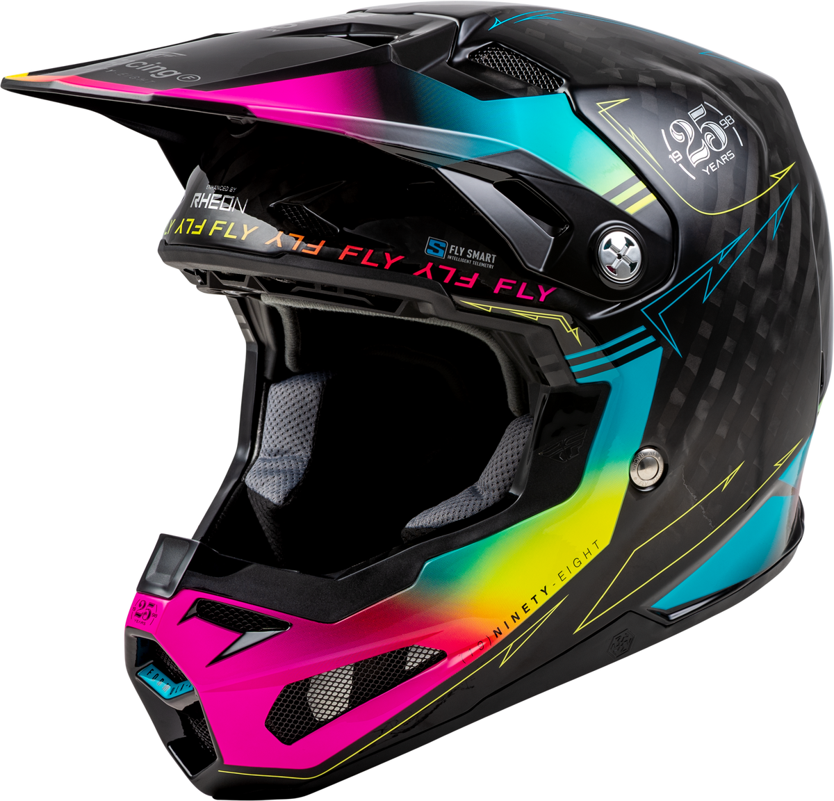 Formula S Carbon Legacy Helmet Black/Electric Blu/Fuschia Lg