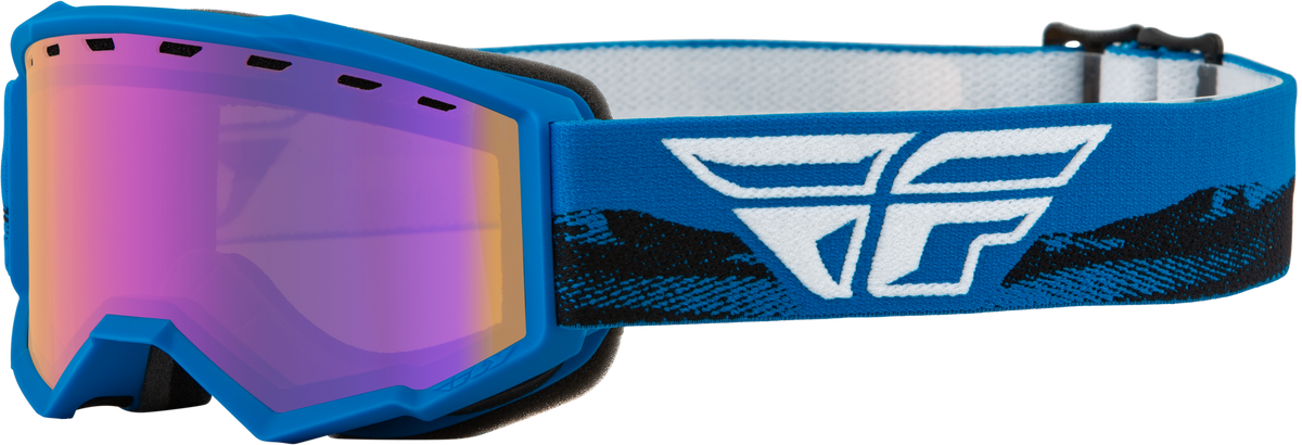 Youth Focus Snw Goggle Blu/Blk W/ Blue Mirror/Amber Lens
