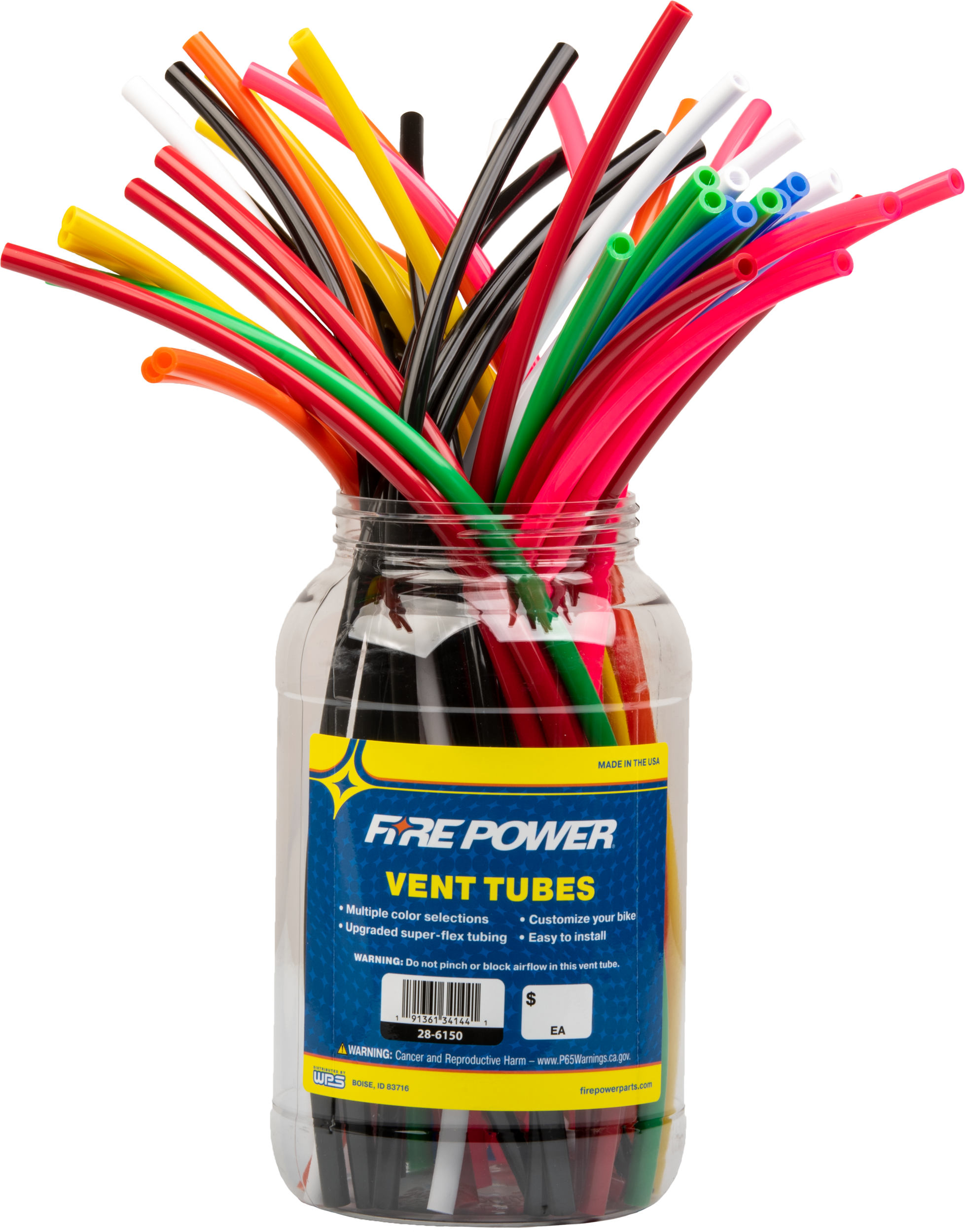 Gas Cap Vent Hose 18" Multi Color 50/Pk