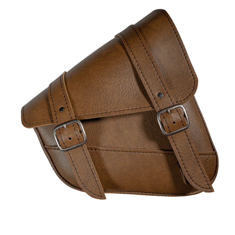 Willie &amp; Max HD Sportsters,Custom Hard Tails Swingarm Bag Dual Shock(10.5inLx11.5inWx 4.5in H)-Brown