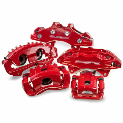 Power Stop 14-19 Chevrolet Corvette Front Red Caliper - Pair