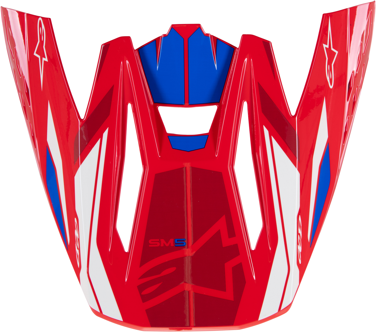 S M5 Visor Action 2 Bright Red/Blue Glossy