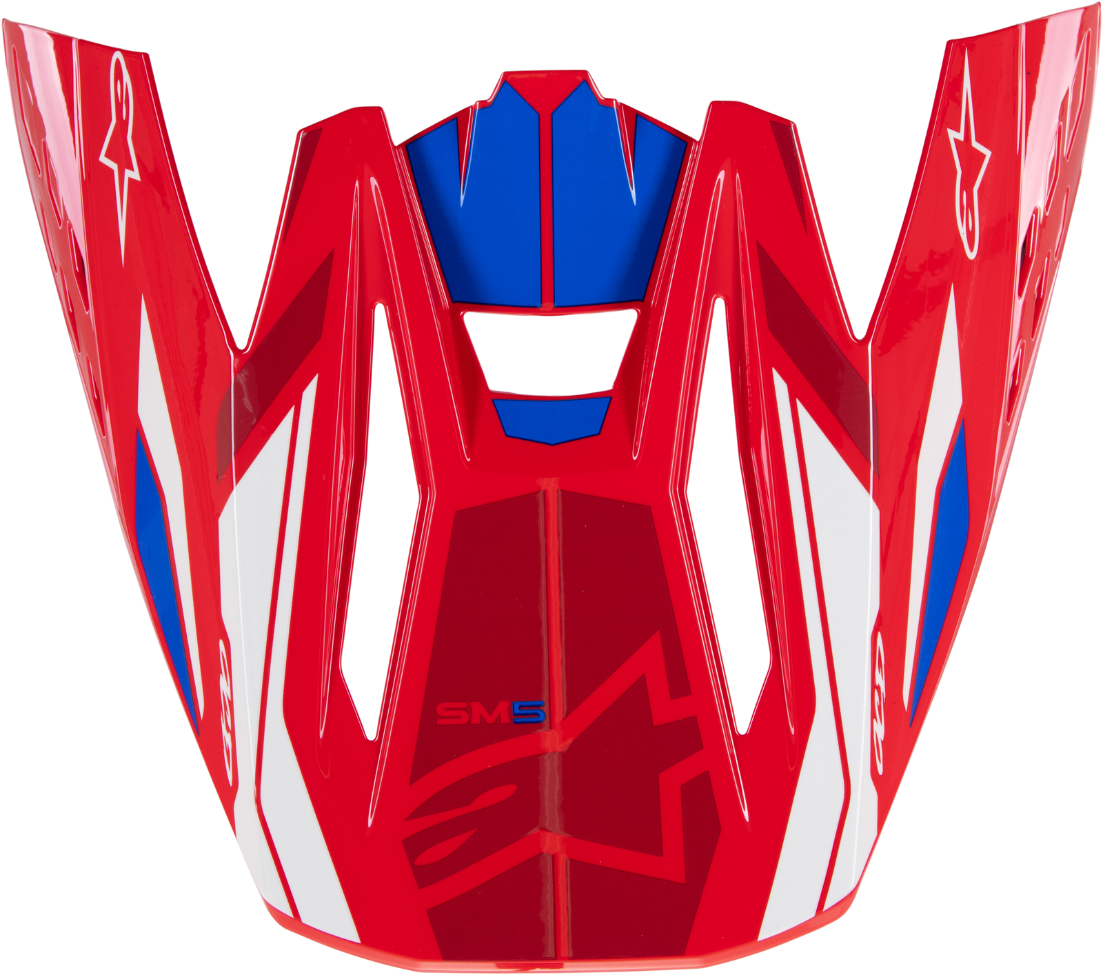 S M5 Visor Action 2 Bright Red/Blue Glossy