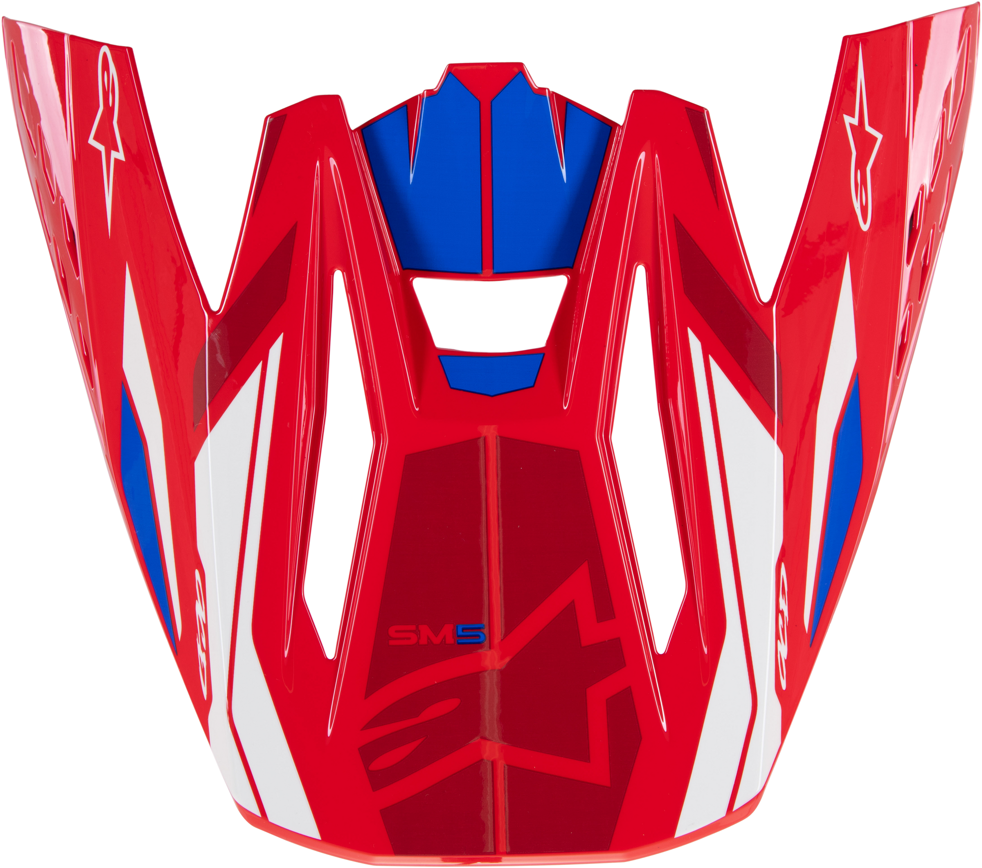 S M5 Visor Action 2 Bright Red/Blue Glossy
