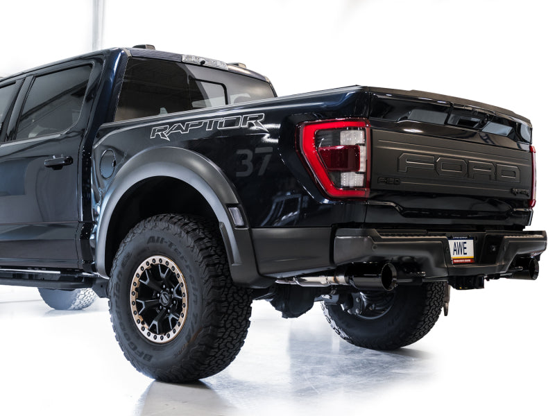 AWE Tuning Gen 3 Ford Raptor SwitchPath Exhaust - Diamond Black Tips