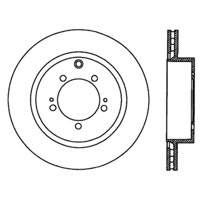 StopTech Power Slot 03-06 Evo 8 &amp; 9 Slotted Right Rear Rotor