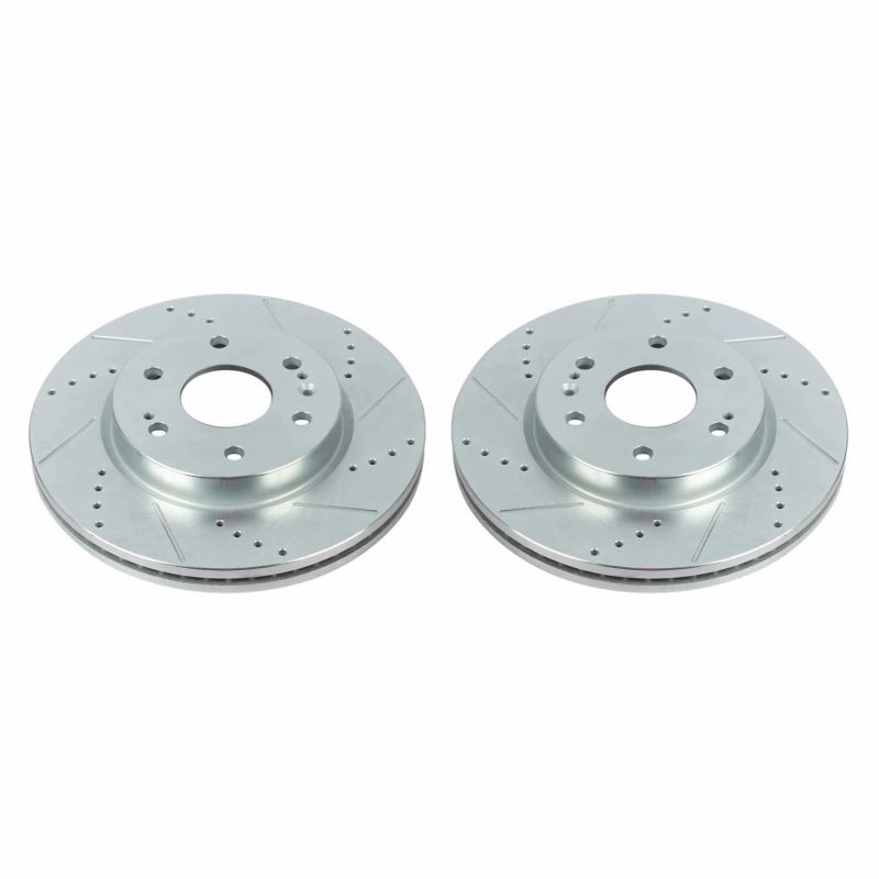 Power Stop 19-20 Chevrolet Silverado 1500 Front Evolution Drilled &amp; Slotted Rotors - Pair