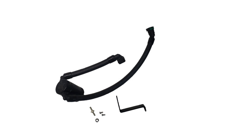 J&amp;L 24-25 Ford Mustang GT w/ Whipple Supercharger Oil Separator 3.0 PCV Side - Black Anodized