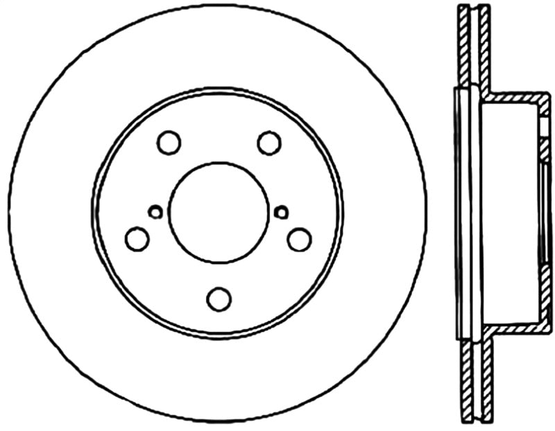 StopTech 05-07 Subaru Impreza WRX/STi Slotted &amp; Drilled Left Rear Rotor