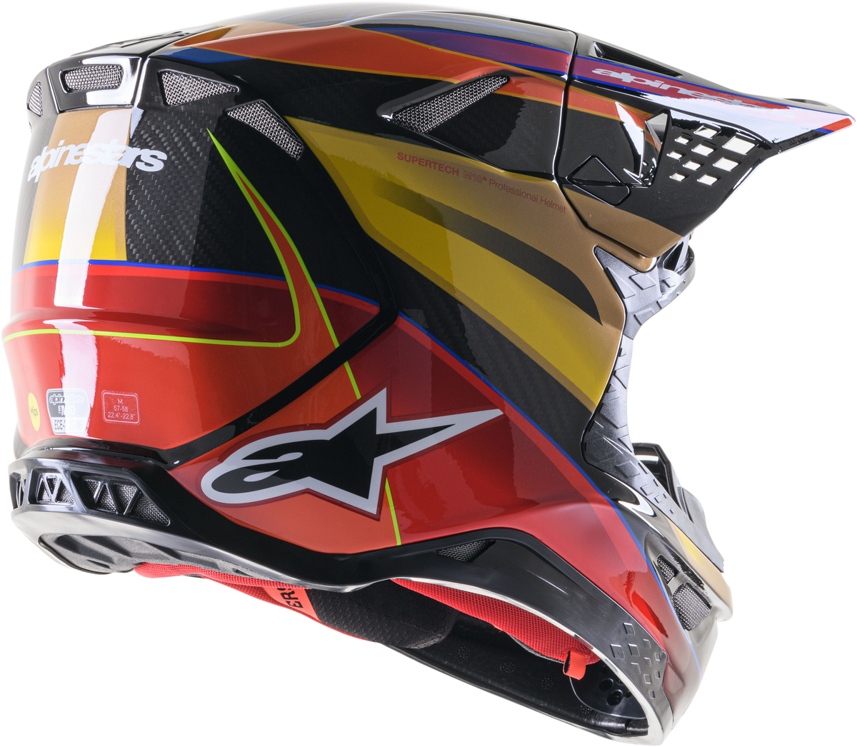 Supertech S M10 Era Helmet Gold Ylw/Rio Red Glossy 2x