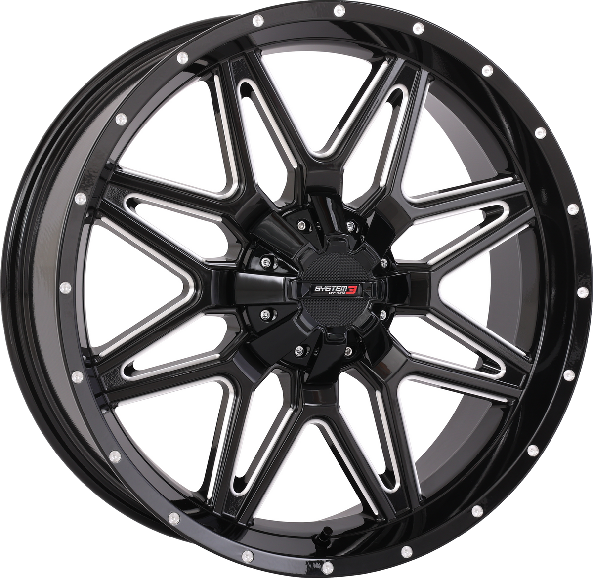 St7 Wheel 20x7 4+3 (+10mm) 4/137 &amp; 4/156 Gloss Blk Milled