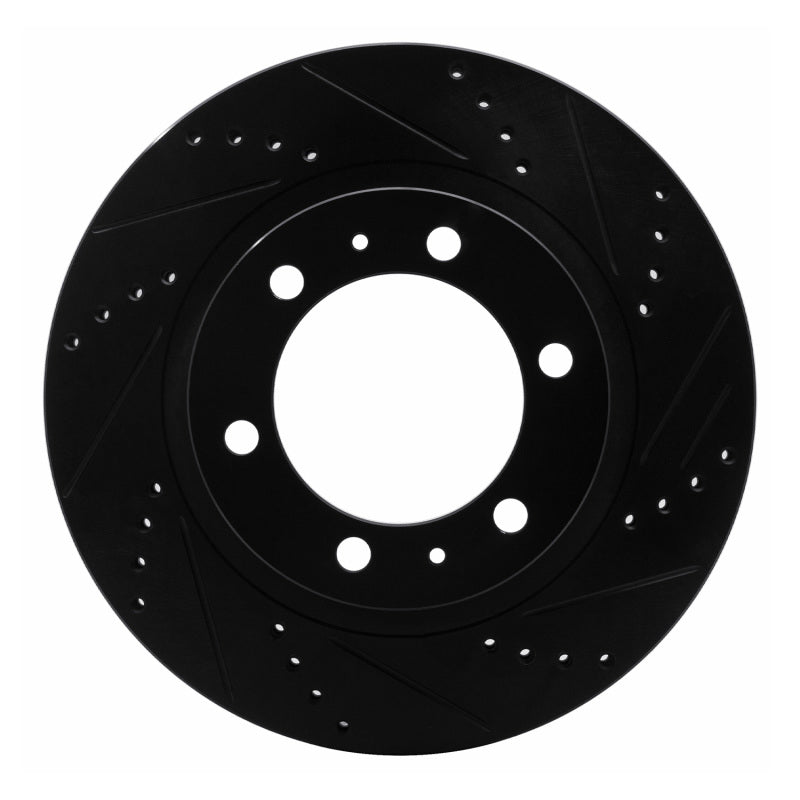DFC 03-23 Toyota Tacoma Front Right Drilled &amp; Slotted Black Brake Rotor