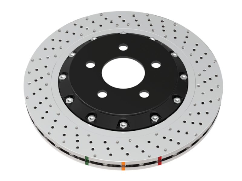 DBA 19+ Chevrolet Camaro ZL1 (w/ M6 Nuts) 5000 Series Cross Drilled &amp; Dimpled Brake Rotor