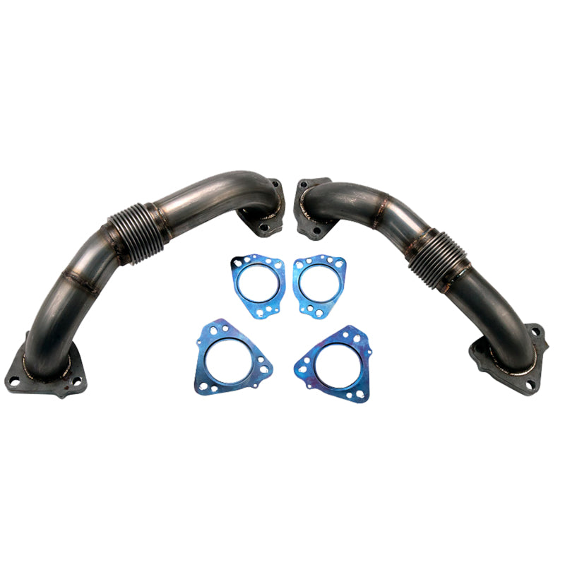 Wehrli 17-24 Chevrolet Duramax Billet Exhaust Manifold & Stainless Up Pipe Kit w/ Gaskets & Hardware