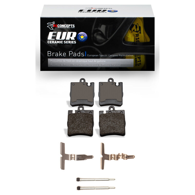 R1 1996-2011 Mercedes-Benz C230 Rear R1 Euro Ceramic Pads &amp; Hardware Kit