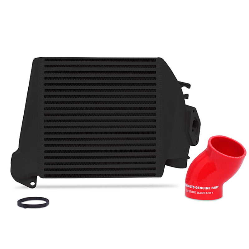 Mishimoto 08-14 Subaru WRX Top-Mount Intercooler Kit - Powder Coated Black &amp; Red Hoses