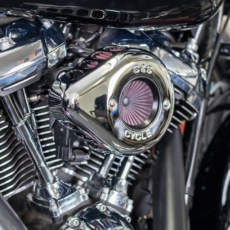 S&amp;S Cycle 2017+ M8 Models Stealth Air Stinger Kit w/ Chrome Teardrop