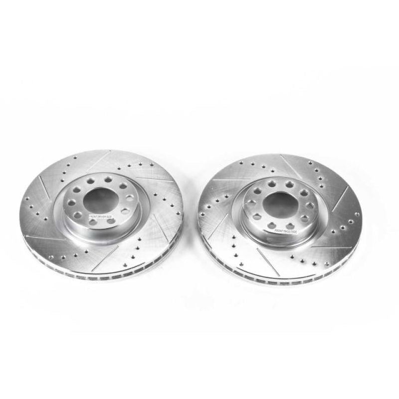 Power Stop 00-04 Audi A6 Quattro Front Evolution Drilled &amp; Slotted Rotors - Pair