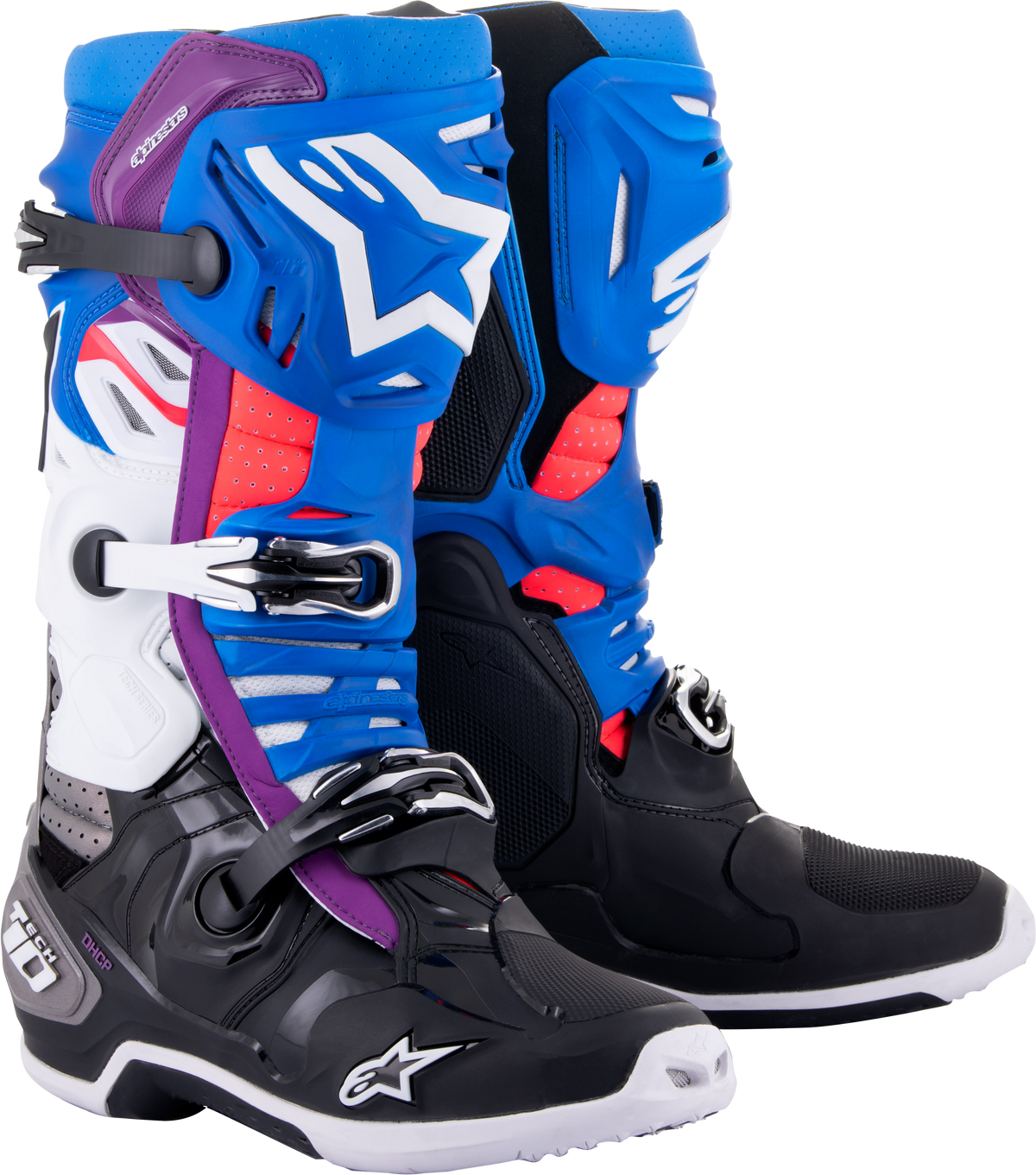 Tech 10 Supervented Boots Blk/Enamel Blu/Pur/Wht Sz 13