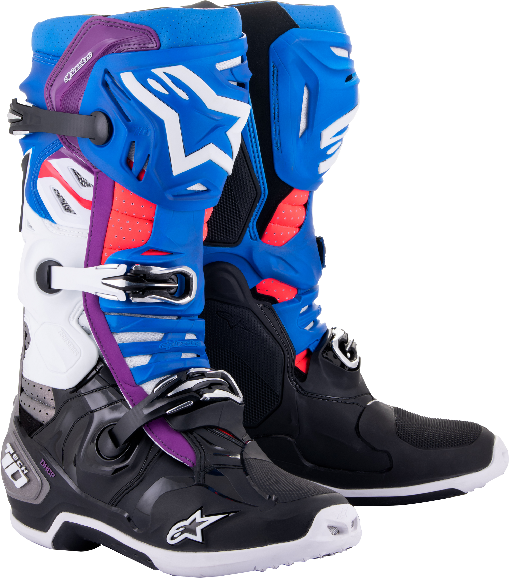 Tech 10 Supervented Boots Blk/Enamel Blu/Pur/Wht Sz 13