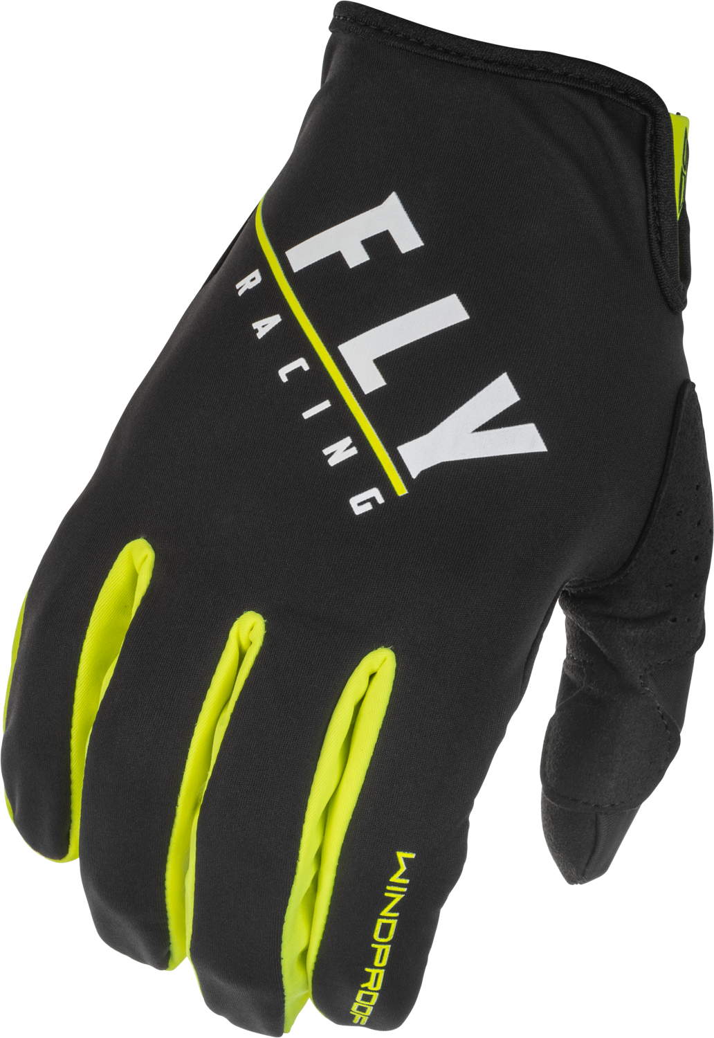 Windproof Gloves Black/Hi Vis Sz 07