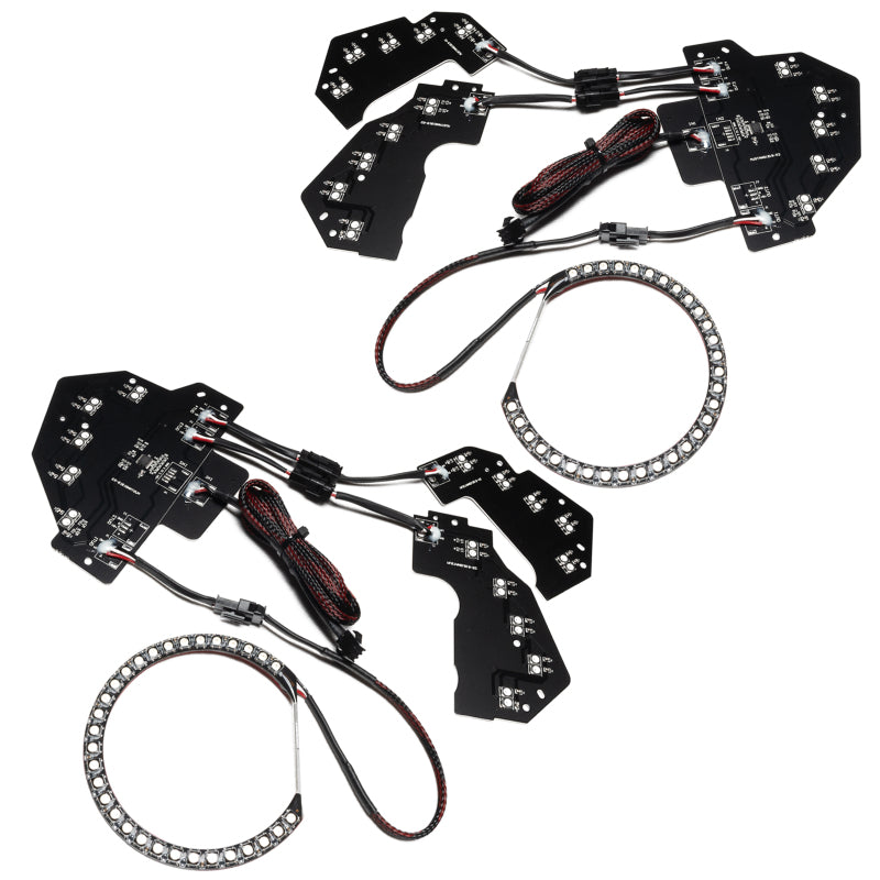 Oracle 18-21 Ford Mustang Dynamic DRL w/ Halo Kit &amp; Sequential Turn Signal - ColorSHIFT SEE WARRANTY