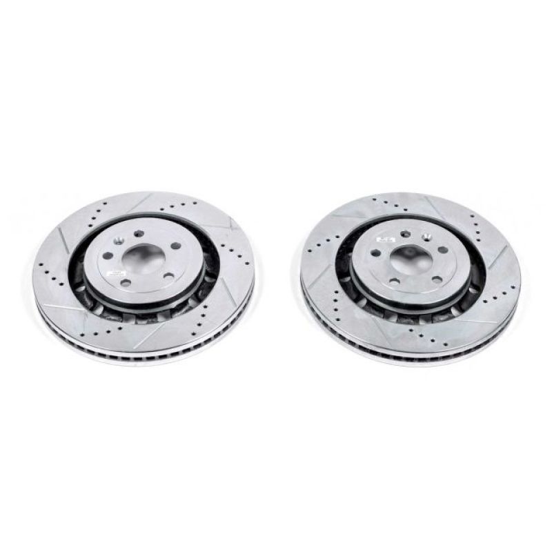 Power Stop 13-19 Ford Explorer Front Evolution Drilled &amp; Slotted Rotors - Pair