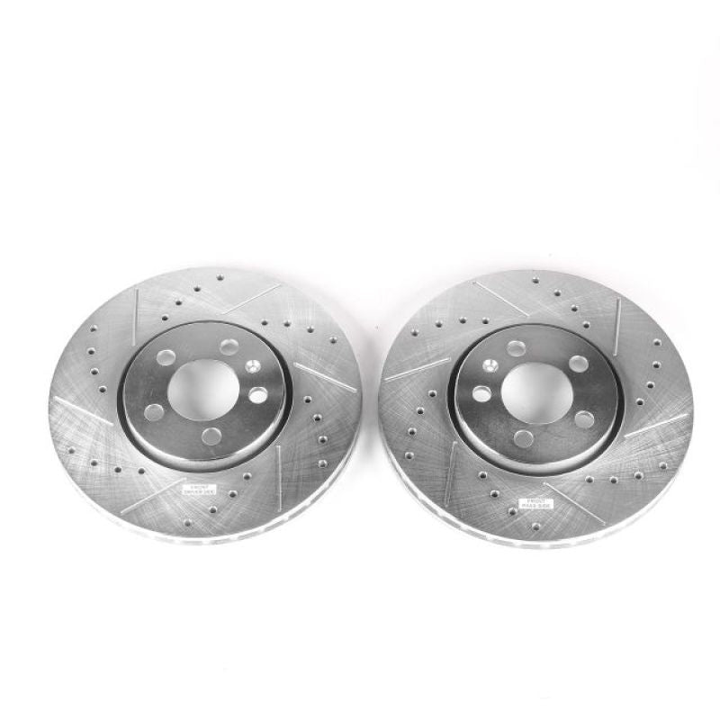 Power Stop 99-10 Volkswagen Beetle Front Evolution Drilled &amp; Slotted Rotors - Pair