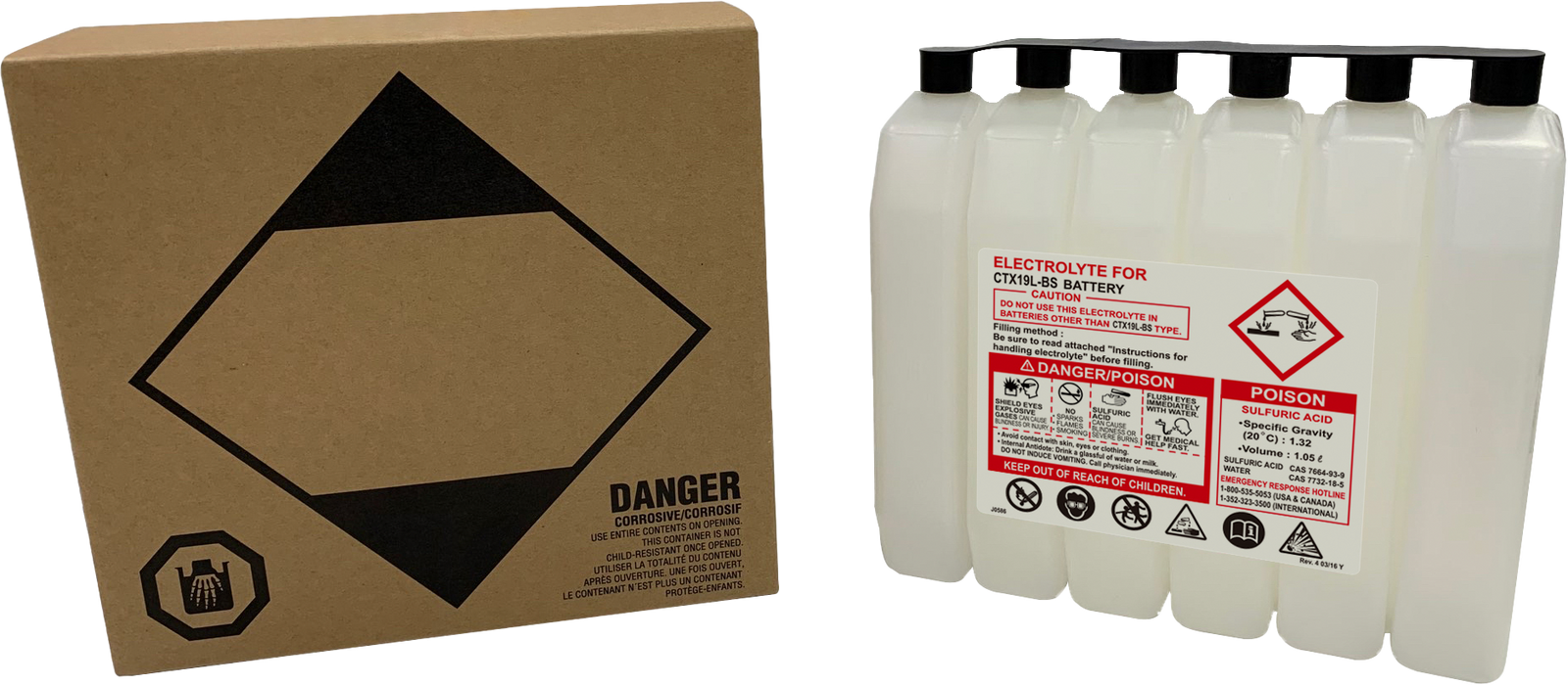Sealed Battery Electrolyte Pack 1050cc