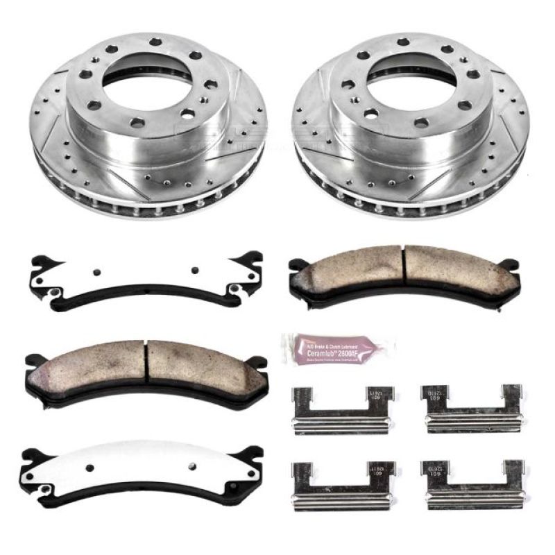 Power Stop 00-05 Cadillac DeVille Front Z36 Truck &amp; Tow Brake Kit