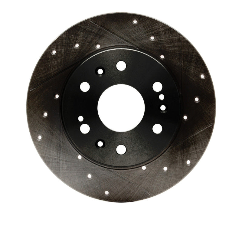 DFC 05-20 Cadillac Escalade EXT Front Right Drilled &amp; Slotted Black Brake Rotor