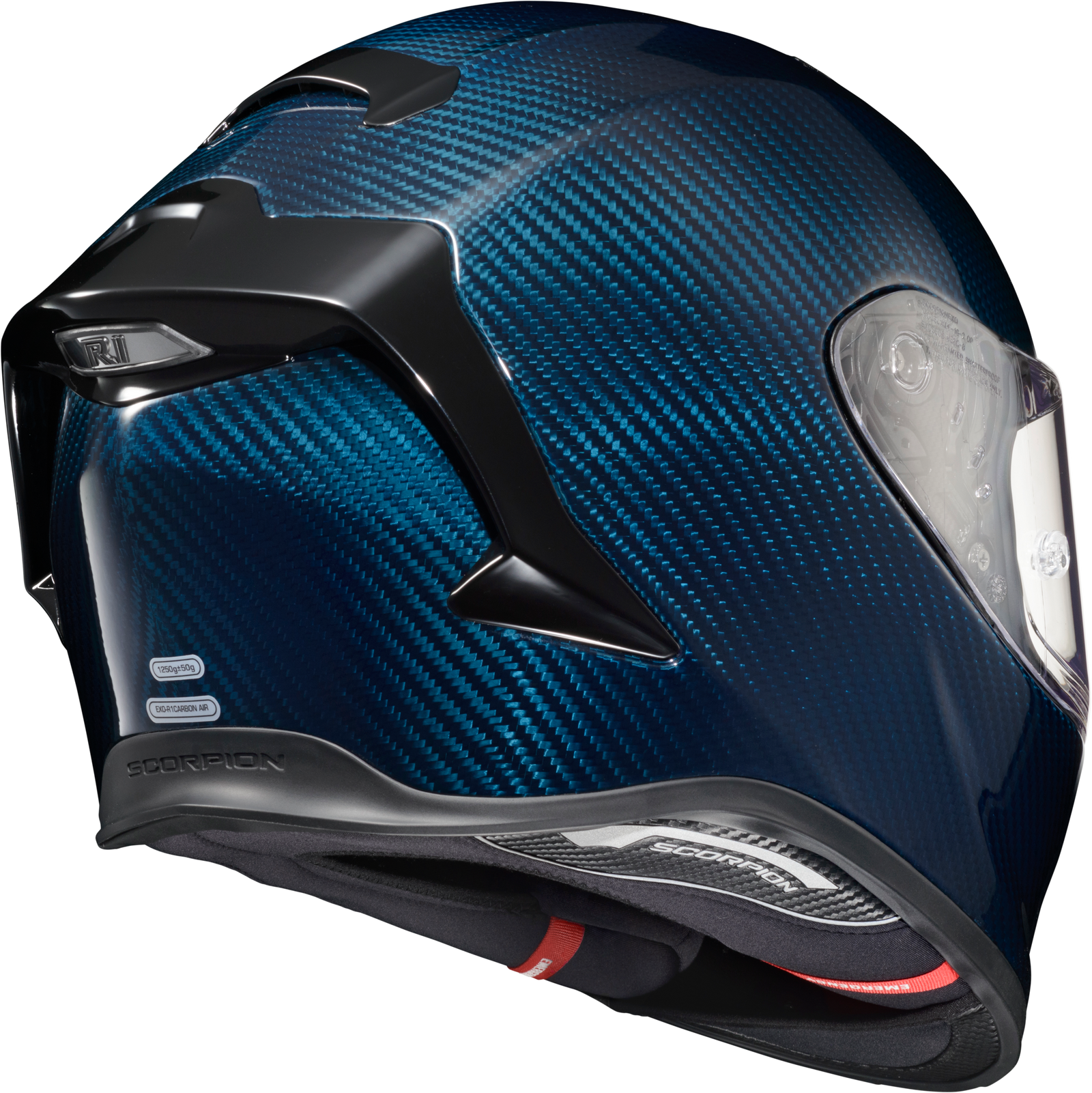 Exo R1 Air Full Face Helmet Carbon Blue 3x