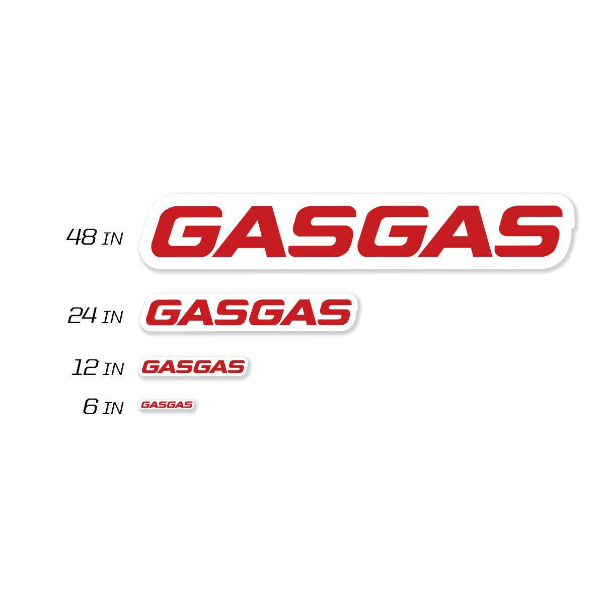 12" Gasgas Decal 8 Mil