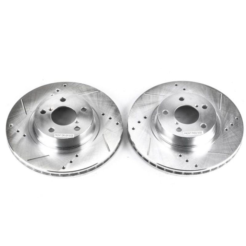 Power Stop 05-06 Saab 9-2X Front Evolution Drilled &amp; Slotted Rotors - Pair