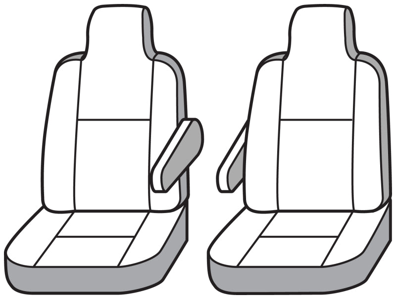 Covercraft 16-24 Chevrolet Express Polycotton SeatSaver Custom Front Row Seat Covers - Charcoal