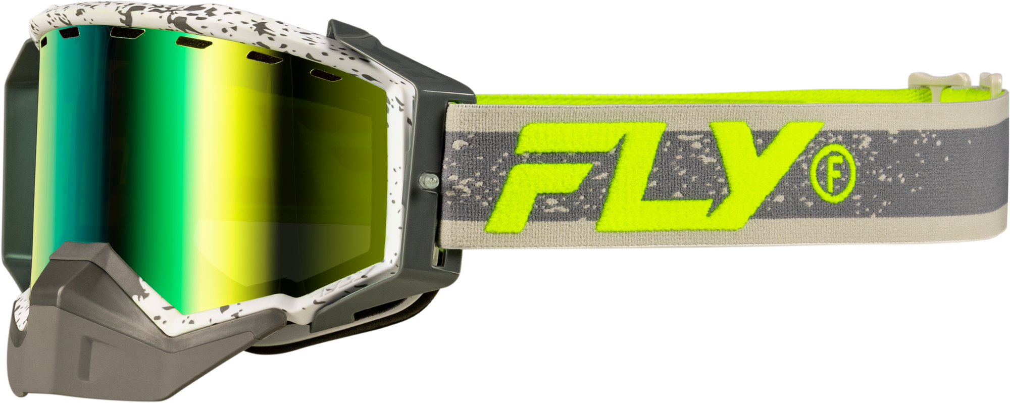 Zone Snow Goggle Gry/Hi Vis W/Green Mirror/Yellow Lens