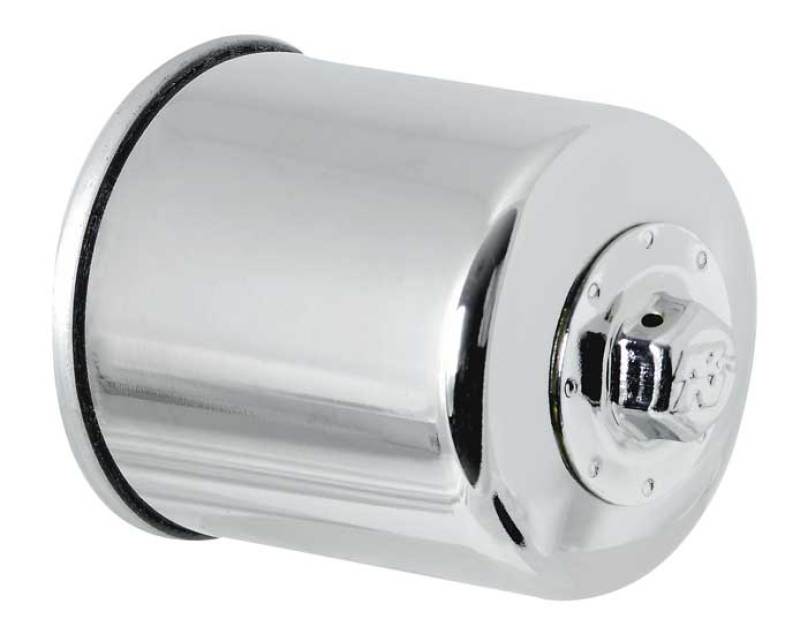 K&amp;N Honda / Kawasaki / Yamaha / Polaris / Victory 2.688in OD x 3.344in H Oil Filter - Chrome