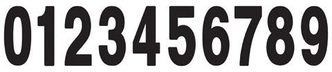 FX 2015 NUMBERS STANDARD 8" BLACK 0