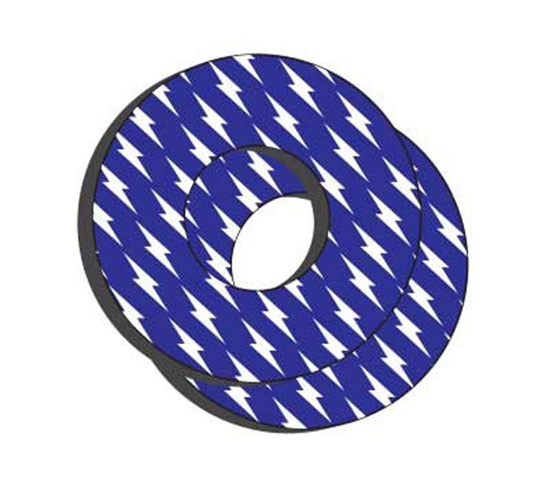 FACTORY EFFEX MOTO GRIP DONUTS - YAMAHA (WHITE/BLUE)