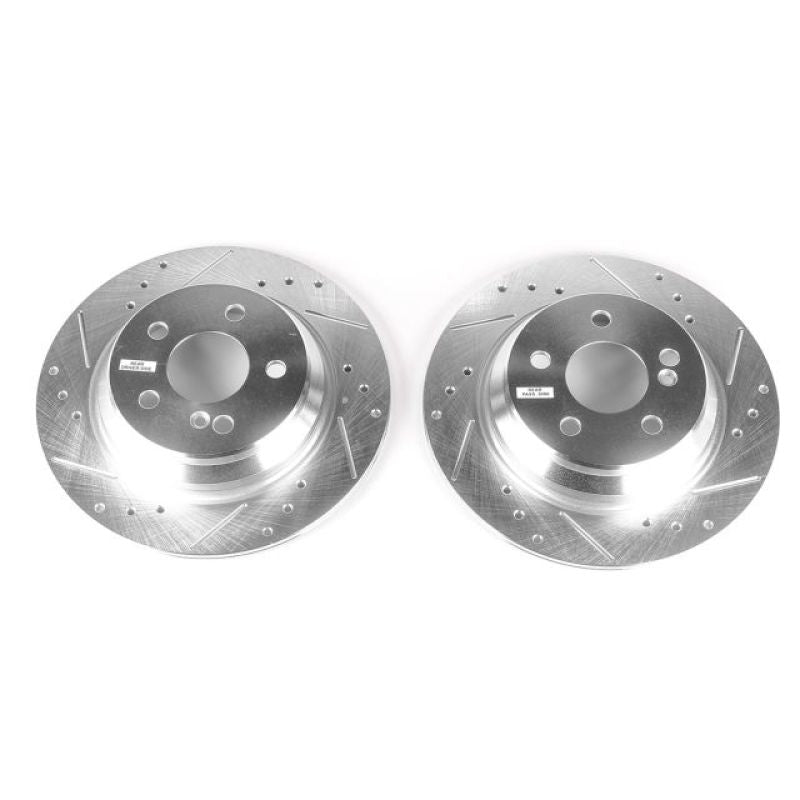 Power Stop 03-06 Mercedes-Benz CL500 Rear Evolution Drilled &amp; Slotted Rotors - Pair