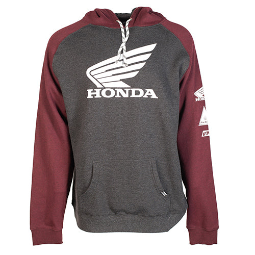 FACTORY EFFEX HONDA WING PULLOVER/CHARCOAL-BURGANDY M