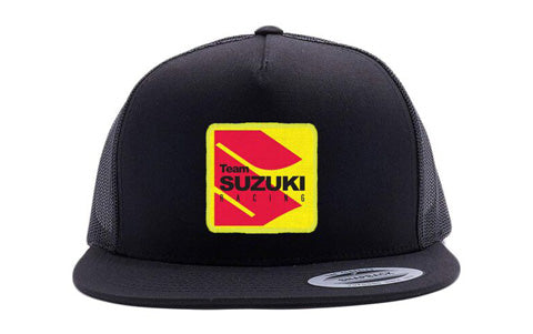 FACTORY EFFEX SUZUKI RACING SNAPBACK HAT / BLACK-GREY MESH OS