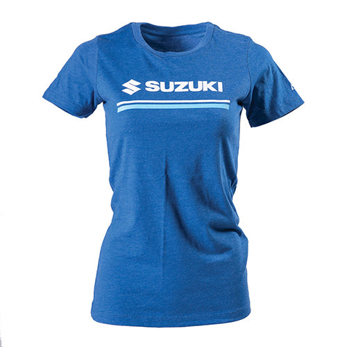 FACTORY EFFEX SUZUKI STRIPES WOMENS T- SHIRT / HEATHER ROYAL L
