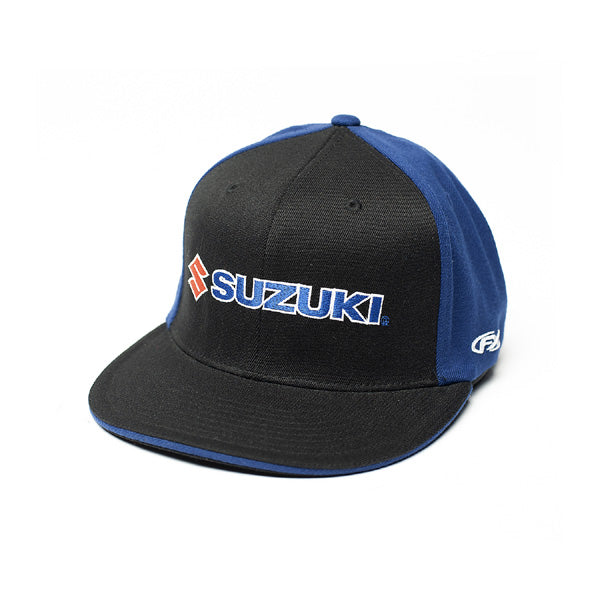 FACTORY EFFEX SUZUKI TEAM FLEX-STYLE HAT / BLACK-BLUE (L/XL)