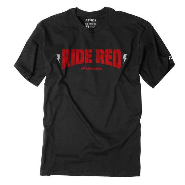 FACTORY EFFEX HONDA RIDE RED BOLT T- SHIRT / BLACK (XXL)