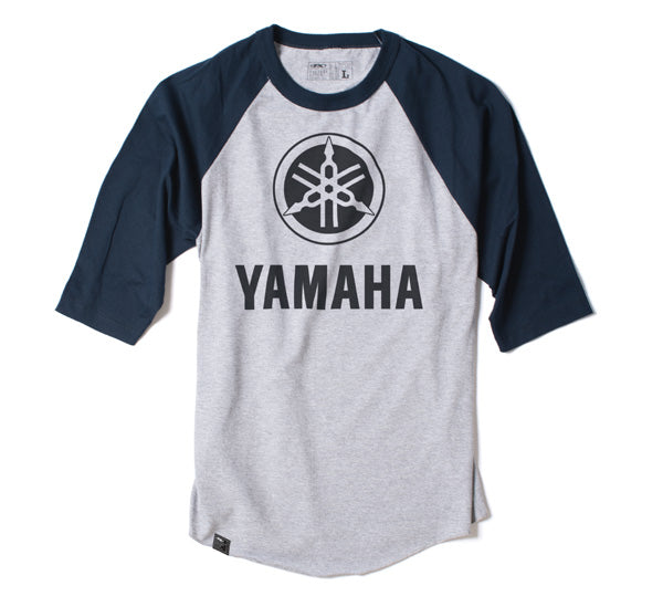FACTORY EFFEX YAMAHA BASEBALL T-SHIRT / HEATHER-NAVY (XL)