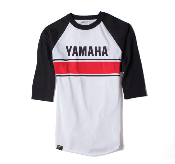 FX YAMAHA VINTAGE BASEBALL T-SHIRT / WHITE-BLACK (XXL)