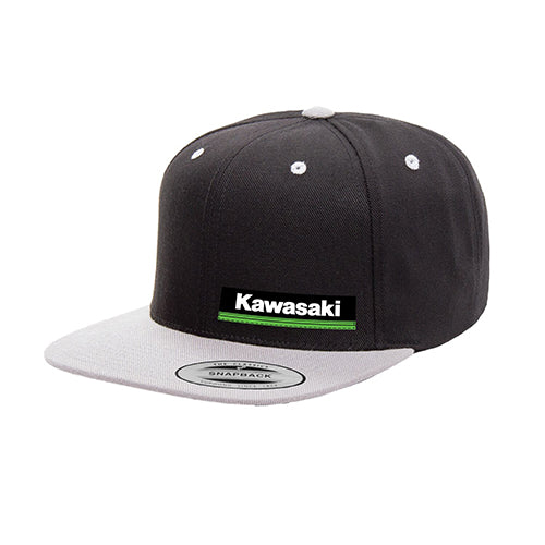 FACTORY EFFEX KAWASAKI WEDGE SNAPBACK HAT / BLACK-GRAY OS
