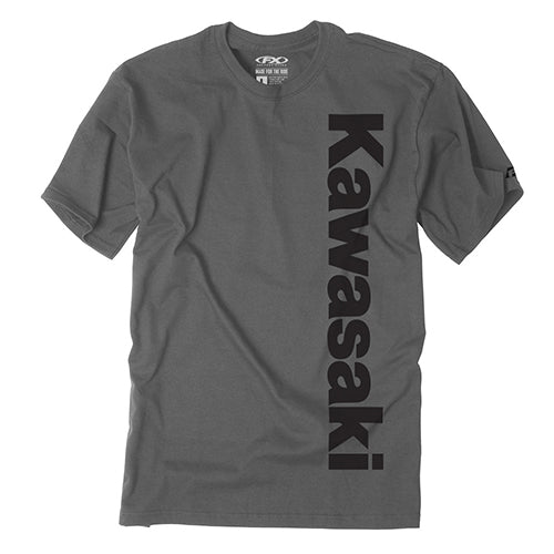 KAWASAKI VERTICAL T- SHIRT / CHARCOAL (XXL)